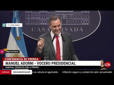 Adorni – Conferencia de prensa 30/05/24 – Con Chat en pantalla