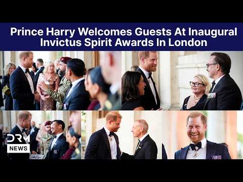 Britain's Prince Harry Meets Guests at Inaugural Invictus Spirit Awards in London | AA1N