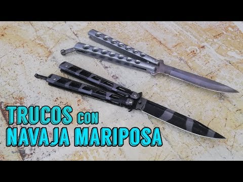 como hacer 3 trucos con navaja mariposa (principiante) 🔴