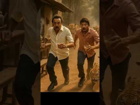 🐘🐅Animals Chase Stalin sir and Udhayanithi sir Running #politicalnews #politicalanalysis #aivideo
