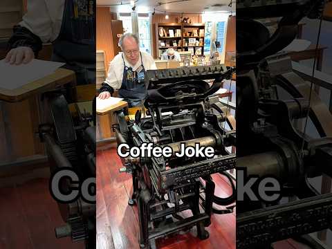 Howard shares a coffee joke while he is printing