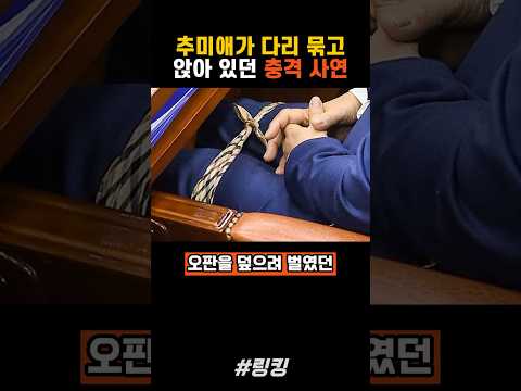 장관 청문회에 다리 묶은 사연 #추미애 #삼보일배