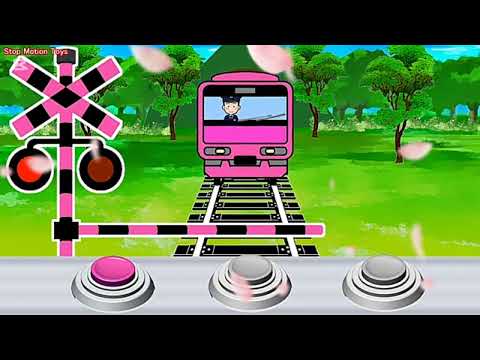 働く車 電車 大集合!!  幼児 子供向け 動画 トラック バス 救急車 消防車 動物 railroad crossing animation #ふみきり #電車 #のりものあつまれ #幼児向け