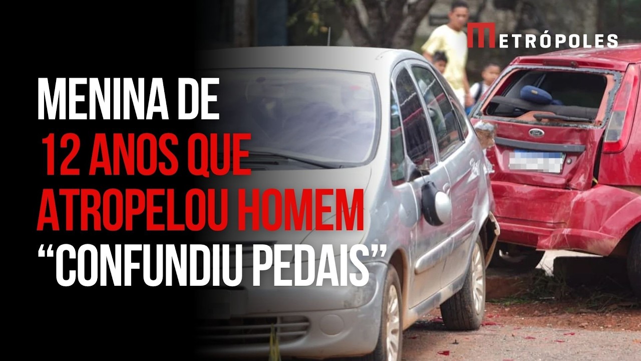 Menina de 12 anos dirigia carro que atropelou e matou homem no DF