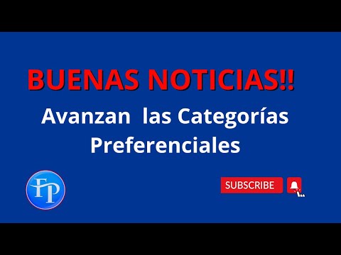BUENAS NOTICIAS!! AVANZAN LAS CATEGORÍAS PREFERENCIALES. F2A, F2B,F3,F4,F1