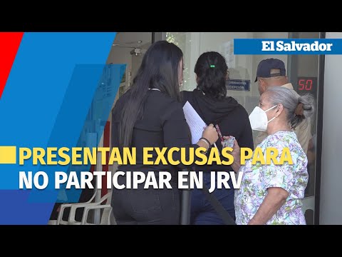 Salvadoreños presentan al TSE su excusa para no participar en JRV