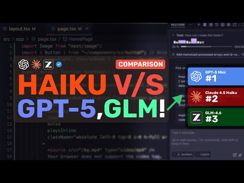 4.5 Haiku V/S GPT-5 Mini & GLM-4.6 : Which is the best SMALL & CHEAP CODING MODEL?