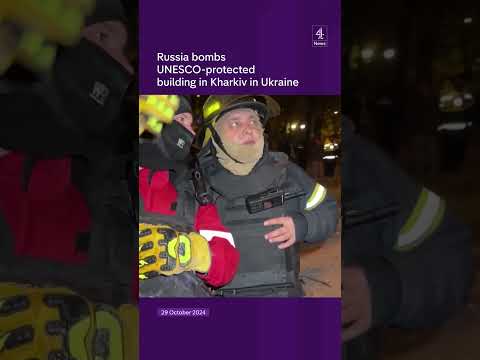 Russia  bombs UNESCO-protected building in Kharkiv in Ukraine