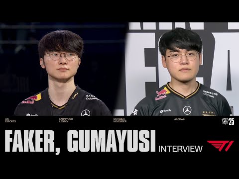 T1 Faker, Gumayusi 인터뷰 | 녹아웃 8강 Day4 | 2025 월드 챔피언십