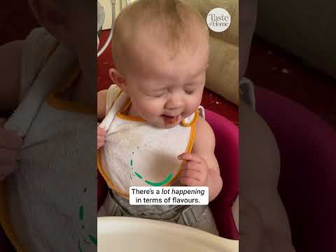 Baby Reacts to Eating Pasta Dish For the First Time