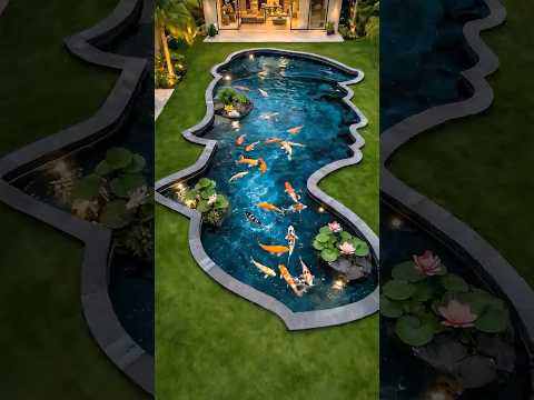 Koi Pond Transformation Timelapse! #shorts #construction