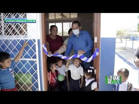 Estudiantes inauguran rehabilitación del colegio San Ignacio en Telica, León