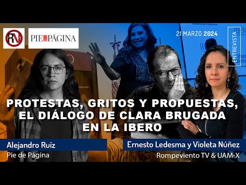 Protestas, gritos y propuestas, el diálogo de Clara Brugada en la Ibero