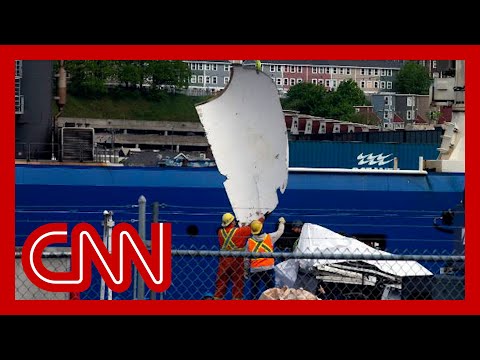 Pieces of Titan submersible wreckage retrieved from ocean floor