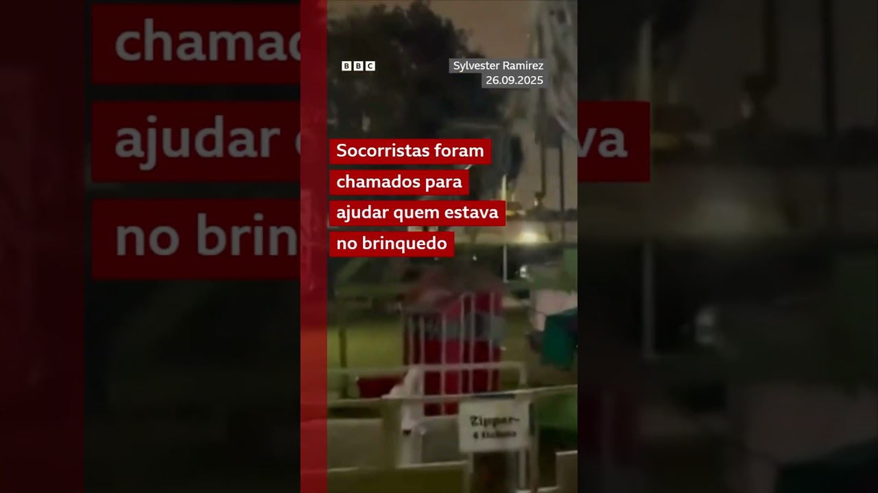 🎡⚠️ O momento em que brinquedo de parque de diversões quebra em Los Angeles na Califórnia