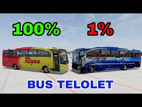 Bus telolet melompat ke kolam renang | Beamng.drive