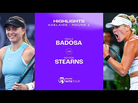 Peyton Stearns vs. Paula Badosa | 2025 Adelaide Round 1 | WTA Match Highlights