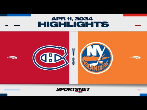 NHL Highlights | Canadiens vs. Islanders - April 11, 2024