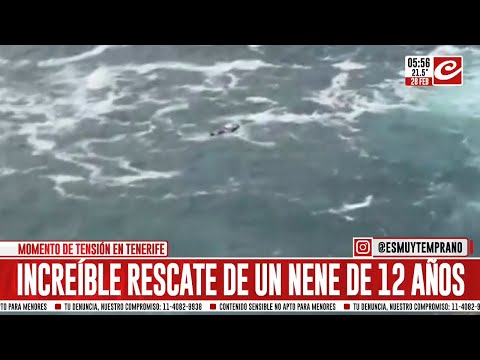 Impresionante rescate de un nene de 12 años en España