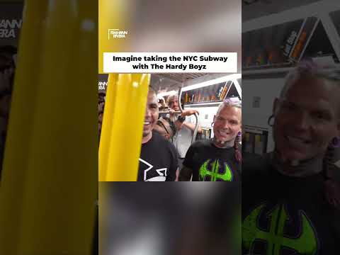 Imagine taking the NYC Subway with The Hardy Boyz 🤯🔥 #MattHardy #JeffHardy #NYC #subwaymania