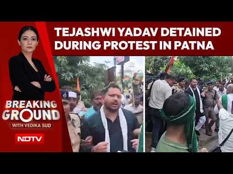 Tejashwi Yadav Detained During Protest Against Cop Using AK-47, Water Cannons Used