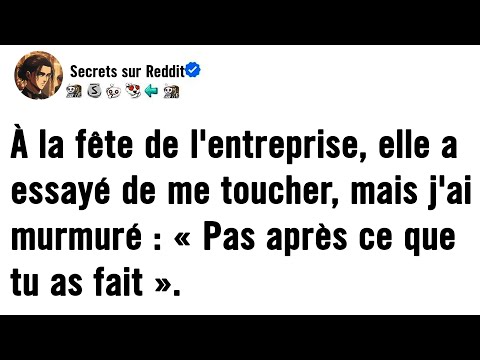 À la fête de l'entreprise, elle a tendu la main, mais je me suis penché et j'ai murmuré : « Plus jam