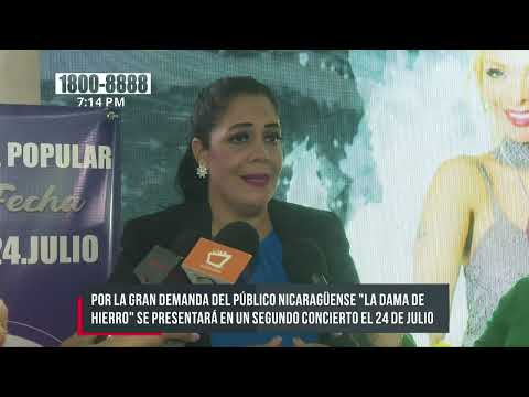 Marisela, La Dama de Hierro, ofrecerá segundo concierto en Nicaragua