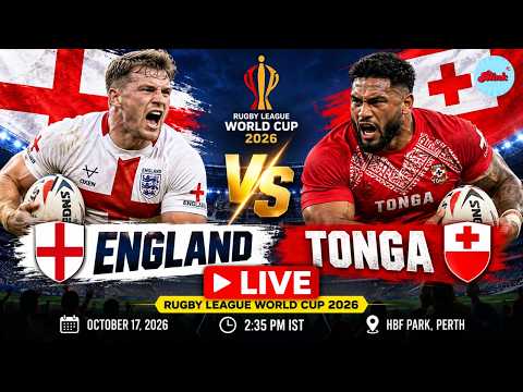 England vs Tonga LIVE Rugby League World Cup 2026 Men’s Clash At HBF Park