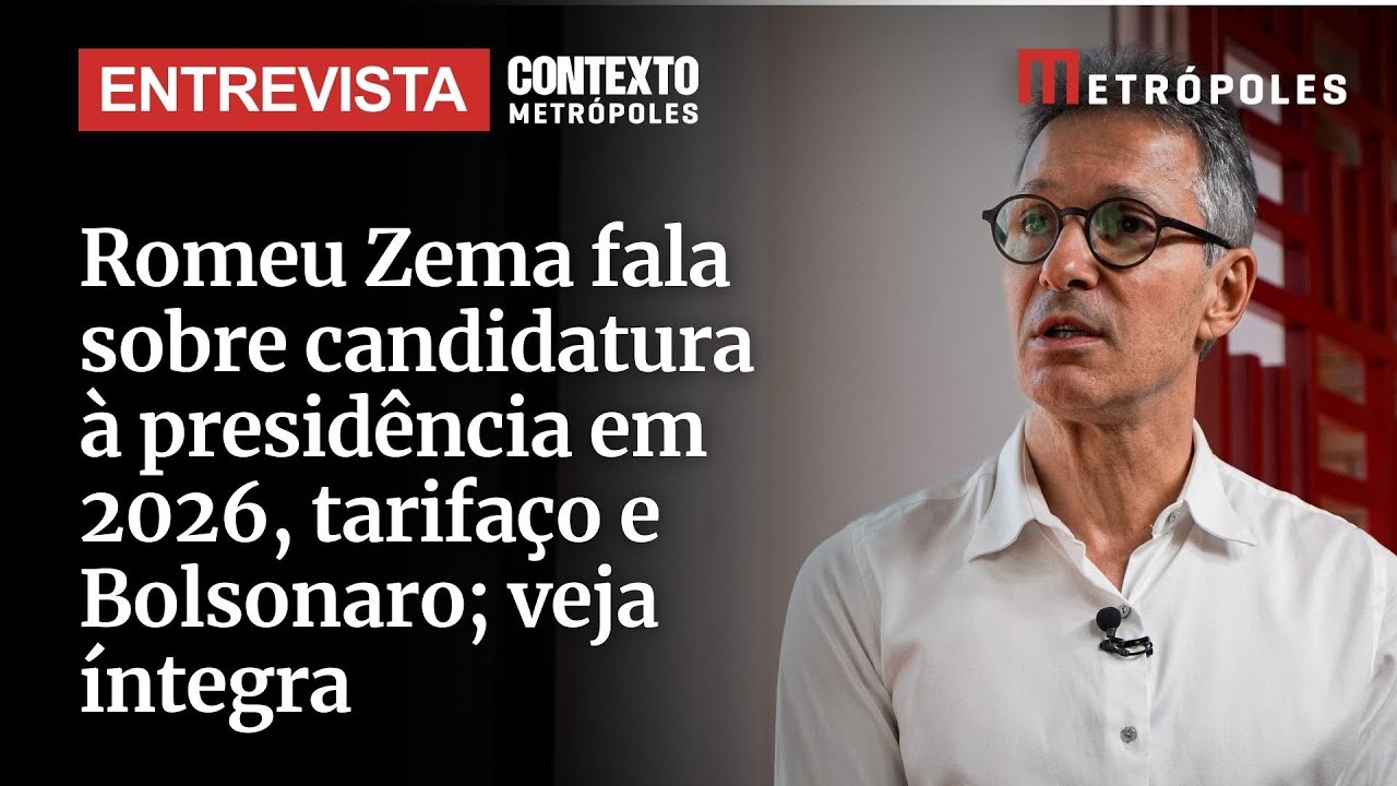 Romeu Zema fala sobre candidatura à presidência em 2026 tarifaço e Bolsonaro veja íntegra