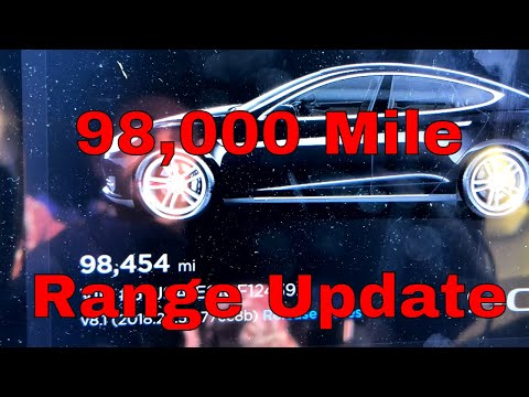 Tesla Model S 90D: Rated Range Degradation 98000 Miles 4 Yr 30Wk Ownership W/Chart