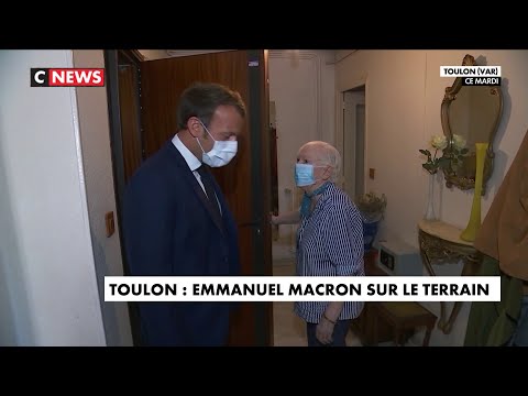 Toulon : Emmanuel Macron sur le terrain