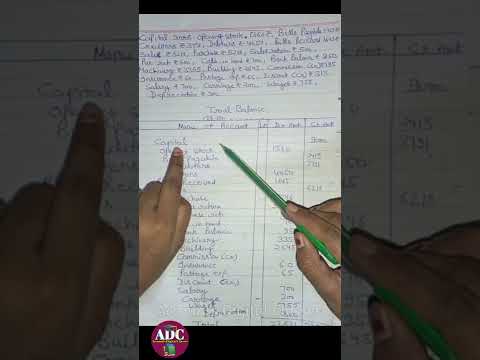 Trial balance kese banaye|#shorts