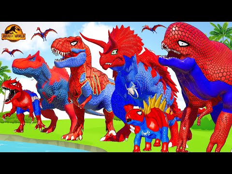All Dinosaurs Mosasaurus, T-Rex vs Dinosaur Velociraptor in Jurassic World Evolution