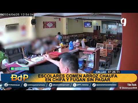 Callao: escolares comen en chifa y fugan sin pagar