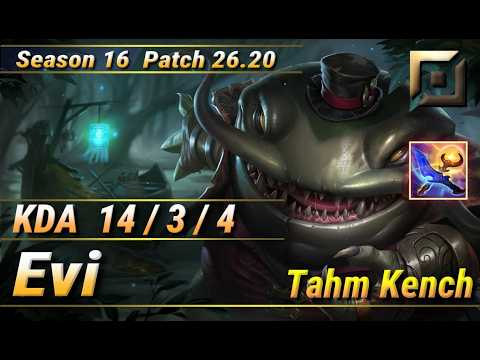 【JPサーバー/GM】SHG Evi タムケンチ(TahmKench) VS リヴェン(Riven) TOP - Patch26.20 JP Ranked Flex【LoL】