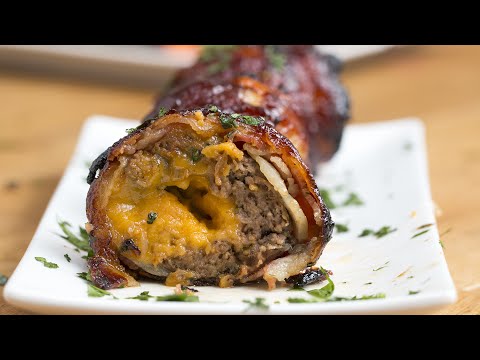 BBQ Bacon Onion?Wrapped Meatballs