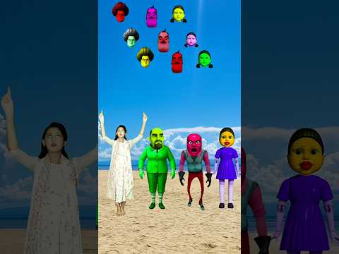 🎭 Dancing Cute Bhabhi,Scary Teacher 3D,Squid Girl, Granny & Me | Perfect Head Matching VFX | #shorts