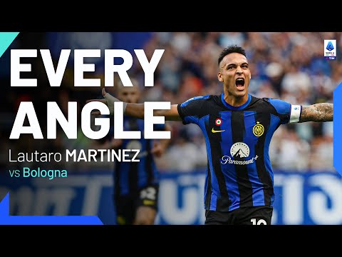 Lautaro Martinez reaches 10 goals | Every Angle | Inter-Bologna | Serie A 2023/24