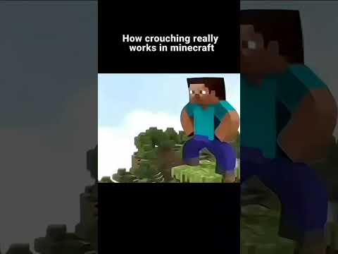 How crouching really work in minecraft #minecraft #trending #shorts #ytshorts #like #subscribe