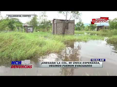 Unas 60 familias permanecen en albergues tras inundación por quinel en Villanueva, Cortés