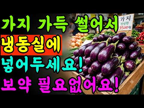 혈관 건강·항산화 폭발! 가지를 반드시 넉넉히 사두고 먹어야 하는 이유 #가지보관법 #가지요리 #가지손질법 #가지효능 #가지냉동보관 #가지볶음 #가지된장국 #가지구이