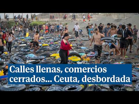 Ceuta, desbordada por la llegada de 49.000 inmigrantes a la ciudad