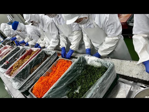 신기합니다! 하루 10,000줄씩 팔리는 김밥공장의 편의점 김밥 대량생산 과정 Kimbap mass production process. Kimbap factory in Korea