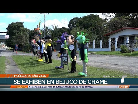 Muñecos de Año Viejo son exhibidos en Bejuco de Chame