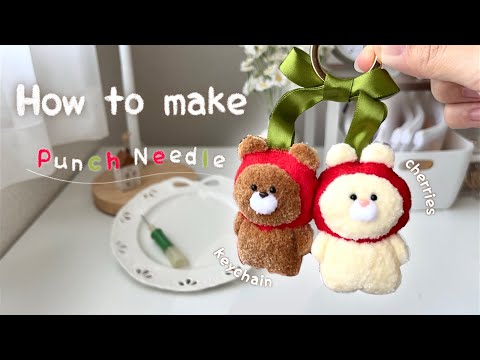 Handmade Vlog｜磁石でくっつくキーホルダー🍒｜フリーステッチングニードル
