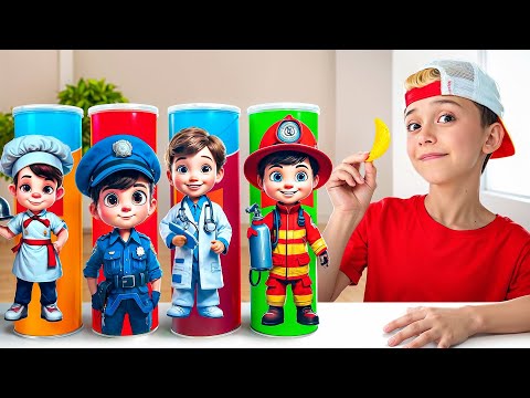 Mark play and shows are studying professions for kids and other funny children's stories