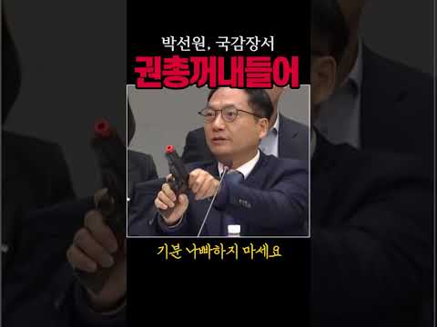 국감장서 권총 꺼내 들어#국정감사#시사브리핑