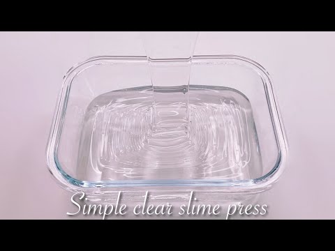 【ASMR】シンプルクリアスライムプレス【音フェチ】Simple clear slime press