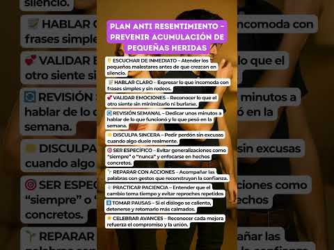 ¡ALTO AL RENCOR! MÉTODO EN 10 PASOS #Parejas #PlanAntirresentimiento #Comunicación