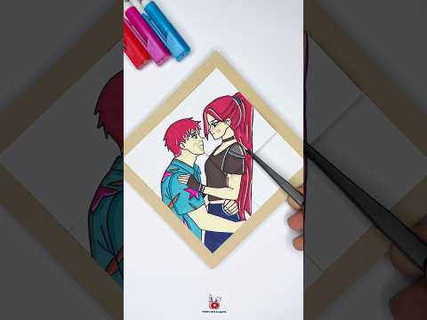 Kpop Demon Hunters Mira Couple Cardboard Matching Game ❤️🔥🥰 #satisfying #art #drawing